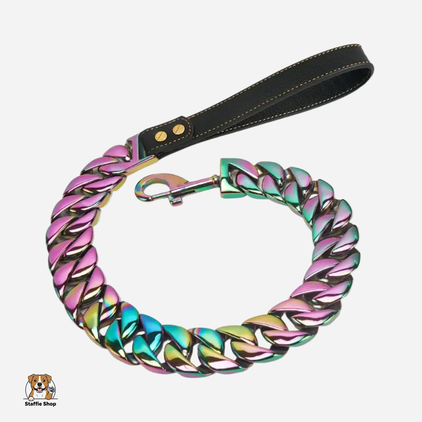 Laisse en chaîne pour Staffie