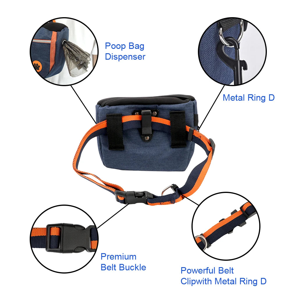 Diagonal Bag Waist Pocket Large Capacity Pet Supplies Outdoors Dog Treat Bag Multi-use Pet Snack Bag Pet Training Pouch