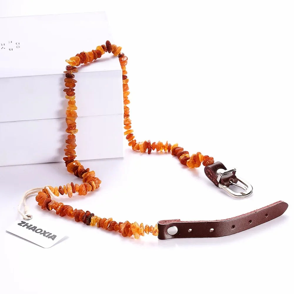 Collier Ambre antiparasitaire pour Staffie