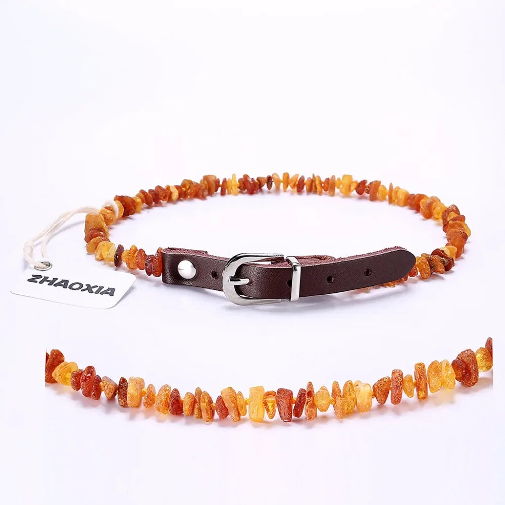 Collier Ambre antiparasitaire pour Staffie