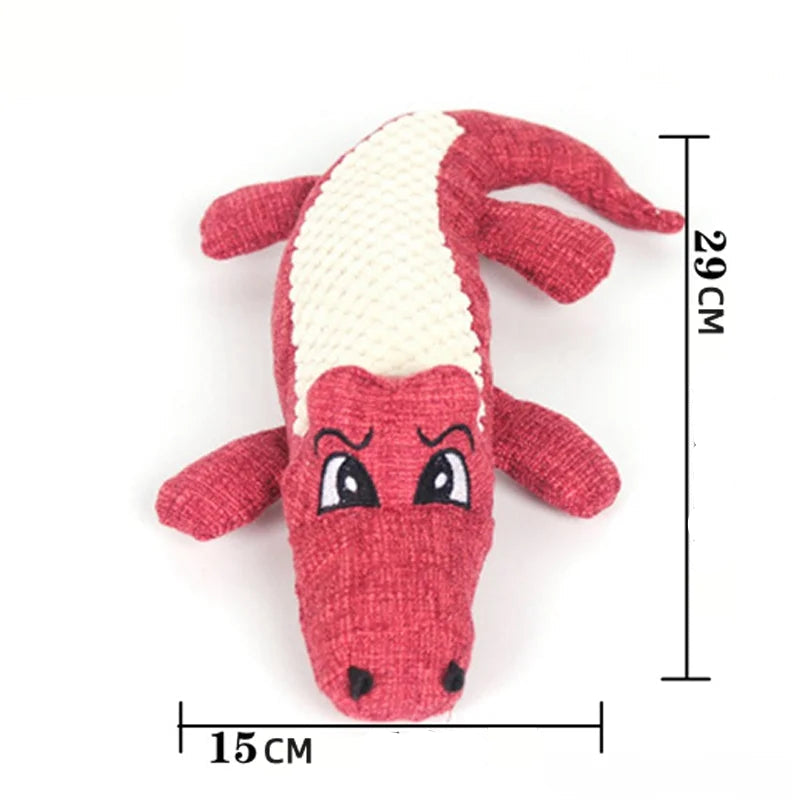 Peluche crocodile pour Staffie