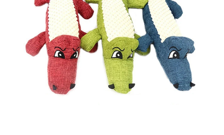 Peluche crocodile pour Staffie