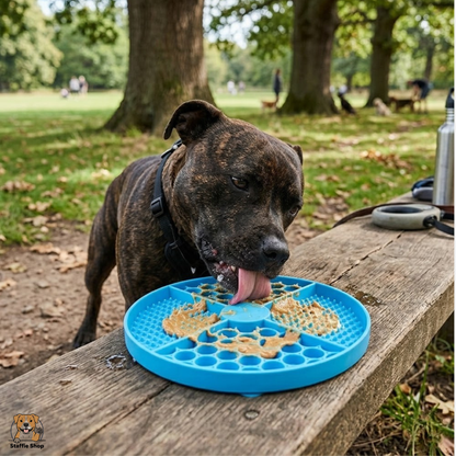 Tapis de léchage rond pour Staffie