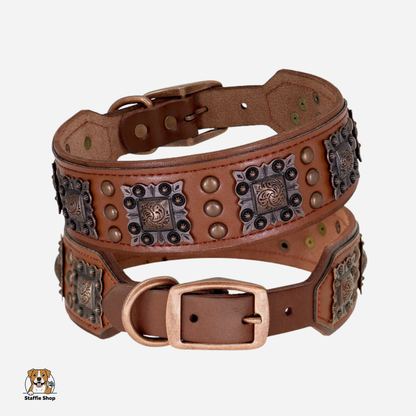 le collier en cuir pour un look chevalier