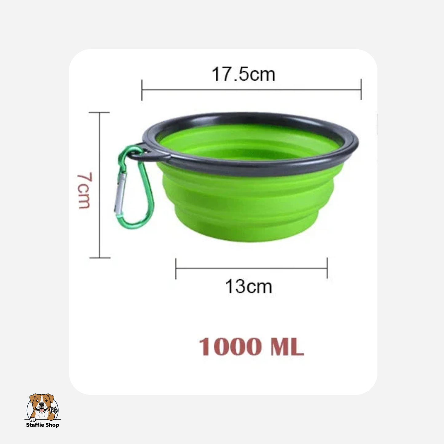 Gamelle pliable pour Staffie