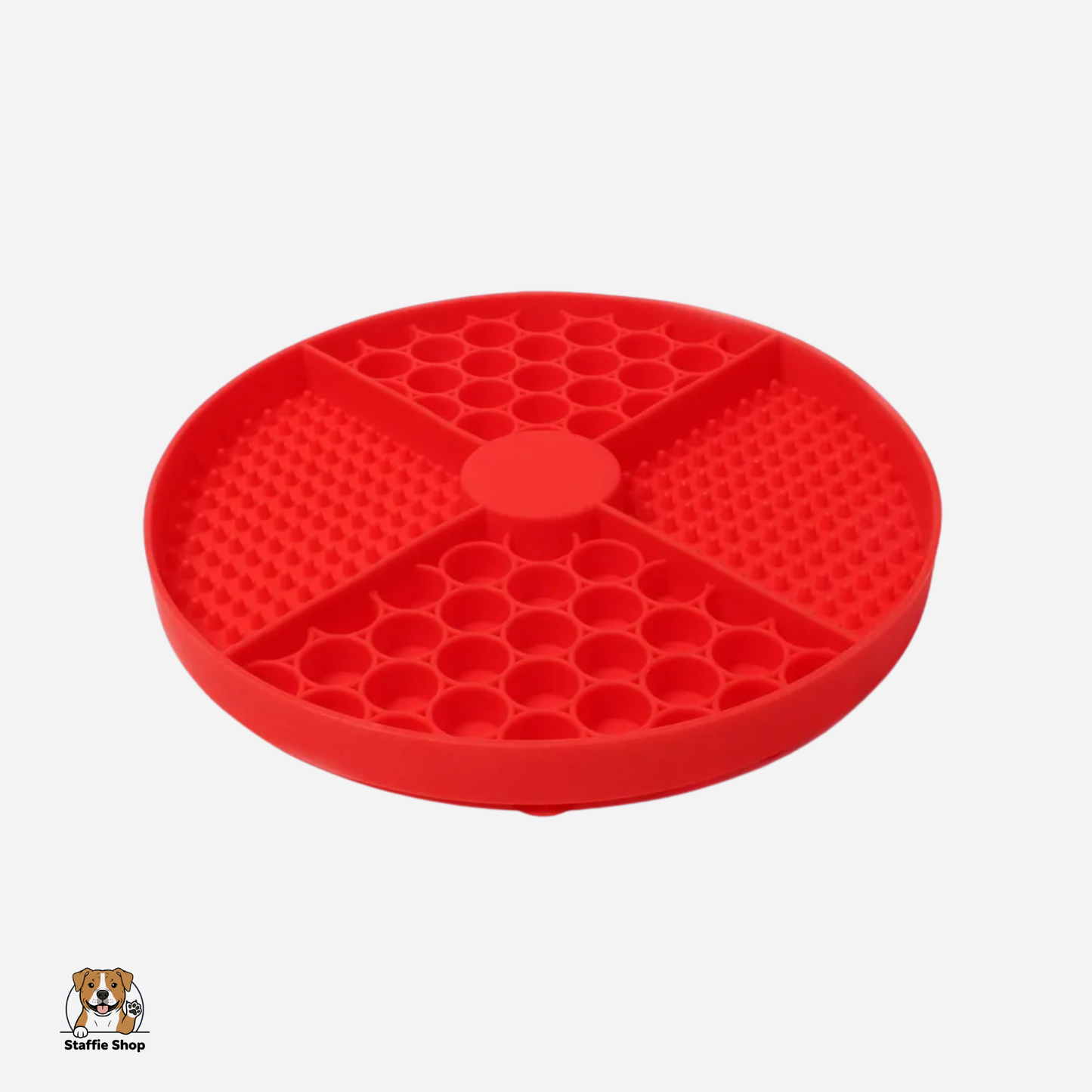 Tapis de léchage rond pour Staffie