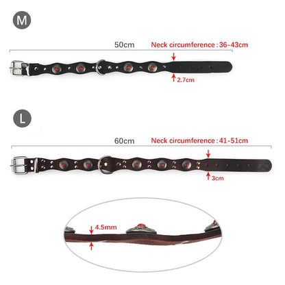 Collier en cuir fantaisie pour Staffie