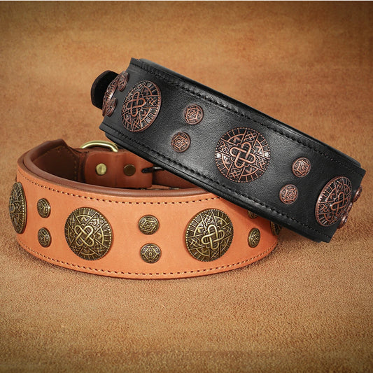 Collier en cuir pour Staffie