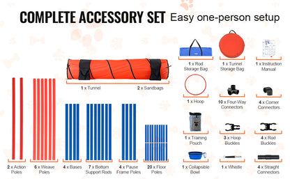 Kit d'accessoires d'agilité pour Staffie